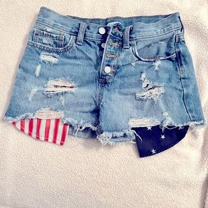 Old Navy Stars and Stripes Jean Shorts